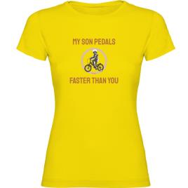 Camiseta De Manga Curta Faster Than You XL Yellow