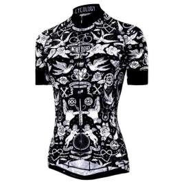 Camisola Manga Curta Velo Tattoo L Black / White