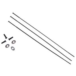 Cx-ray Straight Pull Externo Com Titanium Washers 3 Unidades Raios 278 mm Black