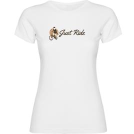Camiseta De Manga Curta Just Ride Vintage XL White
