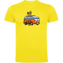 Camiseta De Manga Curta Hippie Van Bike 2XL Yellow
