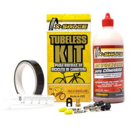 X-sauce Kit Tubeless Presta 17 mm Black