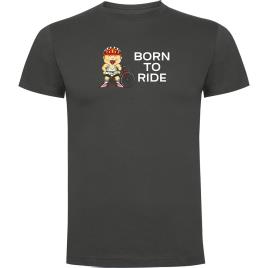 Camiseta De Manga Curta Born To Ride L Dark Grey