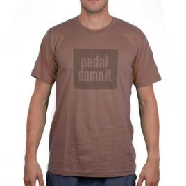 Camiseta De Manga Curta Pedal Damn It 2XL Brown