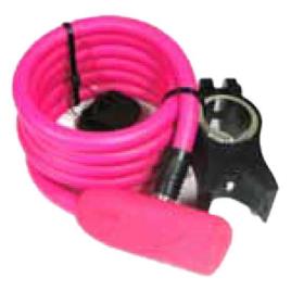 Rymebikes Cadeado Cabo Bauhaus 10 mm x 150 cm Pink