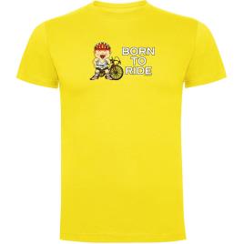 Camiseta De Manga Curta Born To Ride M Yellow