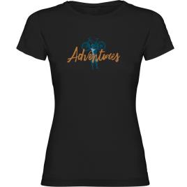 Camiseta De Manga Curta Adventures XL Black