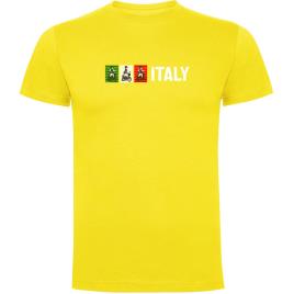 Camiseta De Manga Curta Italy L Yellow
