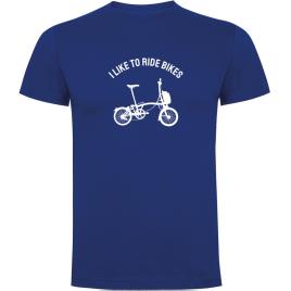 Camiseta De Manga Curta I Like To Ride Bikes S Royal Blue