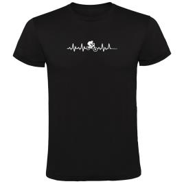 Camiseta De Manga Curta Mtb Heartbeat L Black