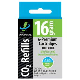 Premium Threaded 6 Unidades Co2 Cartucho 16 g Silver