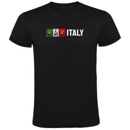 Camiseta De Manga Curta Italy M Black