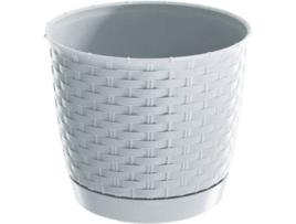 Vaso  Ratolla Round (Branco - 19 x 19 x 16.5 cm)