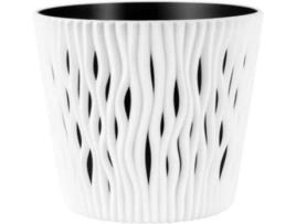 Vaso  Sandy Round (Branco - 15.8 x 15.8 x 13.8 cm)