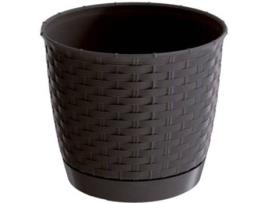Vaso  Ratolla Round (Castanho - 19 x 19 x 16.5 cm)