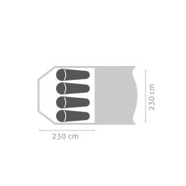 Salewa Tenda Alpine Lodge Iv 4 Places Cactus / Grey