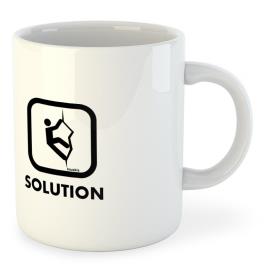Caneca Problem Solution Climb 325ml 325 ml (11 oz) White