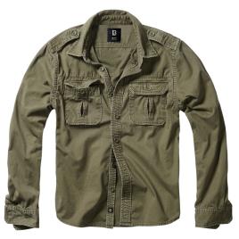 Camisa Manga Comprida Vintage M Olive