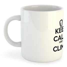 Kruskis Caneca Keep Calm And Climb 325ml 325 ml (11 oz) White