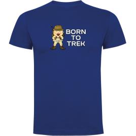 Camiseta De Manga Curta Born To Trekk 3XL Royal Blue