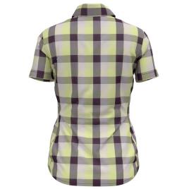 Odlo Camisa Manga Curta Kumano Check L Grey Melange / Steel Grey / Acacia / Charlock