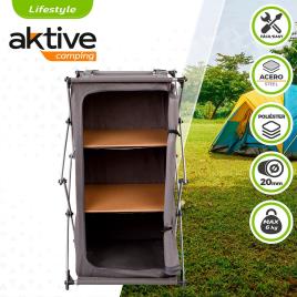 Aktive Guarda-roupa Dobrável Camping One Size Grey