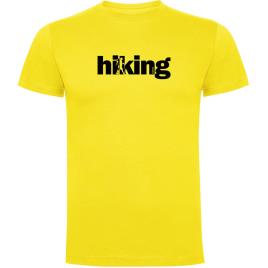 Camiseta De Manga Curta Word Hiking XL Yellow