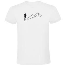 Camiseta De Manga Curta Mountain Shadow XL White