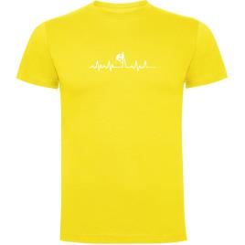 Camiseta De Manga Curta Climbing Heartbeat M Yellow