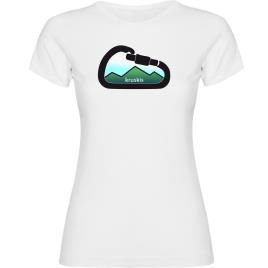Camiseta De Manga Curta Mountain Carabiner L White