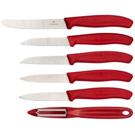Swiss Classic Vegetable Knife Set 6 Pieces One Size Brown / Silver