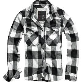 Camisa Manga Comprida Check 6XL White / Black