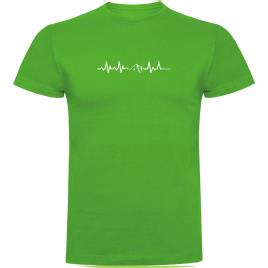 Camiseta De Manga Curta Mountain Heartbeat L Green