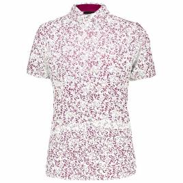 Camisa Manga Curta Damen 2XS Off White / Geranium