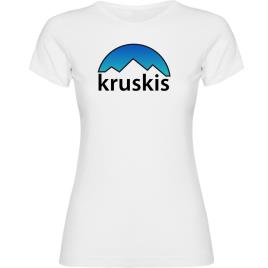 Camiseta De Manga Curta Mountain Silhouette L White