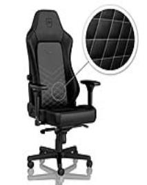 Cadeira noblechairs HERO PU Leather Preto / Branco Platina