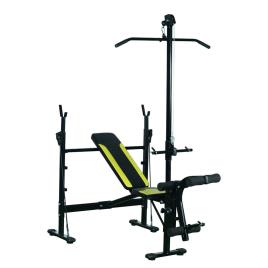HomCom Banco de Pesos Aço Preto 175 x 110 x 202 cm
