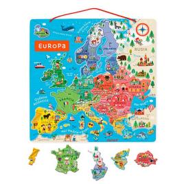 Magnetic European Map Spanish Version 7 Years-12 Years Multicolor