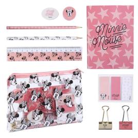 Conjunto De Papelaria Saco Transparente Minnie 6-12 Years Pink