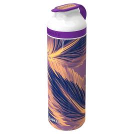 Garrafa De Aço Mineral Electric Leaf 430ml One Size Purple