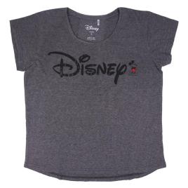 Camiseta De Manga Curta Premium Acid Wash Disney L Dark Gray