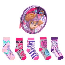 Cerda Group Meias Paw Patrol Movie 5 Pares EU 34-37 Pink / Purple / Grey