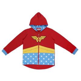 Moletom Com Zíper Wonder Woman 6 Years Red