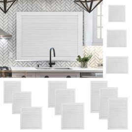 Conjunto de 2 Estores de Correr  Branco (Madeira - 39,5x49,4 cm)