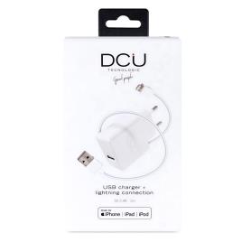 Dcu Tecnologic Charger Usb 5v 2.4a + Cable Lightning 1m One Size white