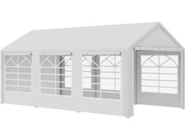 Pérgola OUTSUNNY 84C-206 (Branco - Aço - 600x300x280 cm)