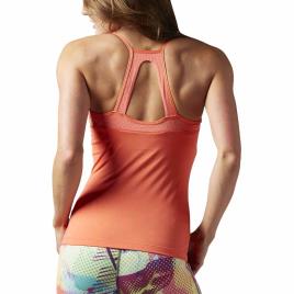 Camiseta Sem Mangas Workout Ready Tri Back L Fire Coral