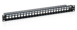 PATCH PANEL 19 MODULAR 24P 1U FTP VAZIO PRETO