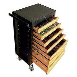 CARRO DE 7 GAVETAS COM GUIA TELESCÓPICA COM FERRAMENTAS VARIADAS 52393