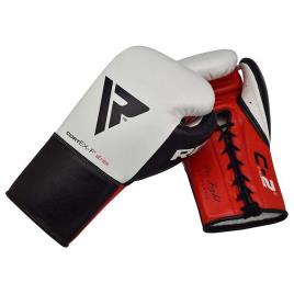 Luvas Boxe C2 Fight Lace Up Leather 10 Oz Red